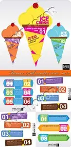 Banners with numbers vector set 21