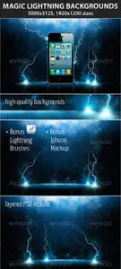 GraphicRiver Magic Lightning Backgrounds