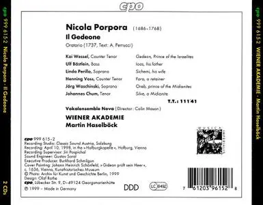 Martin Haselbock, Wiener Akademie - Nicola Porpora: Il Gedeone (1999)