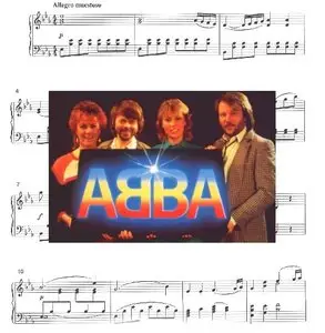 ABBA Sheet Music For Piano+Lyrics (+Guitare)