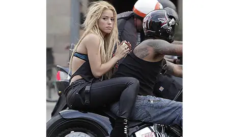 Shakira - On her new Music Video set in Barcelona 8-19-10 part 2