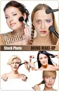 Doing make-up - Stock Photo
