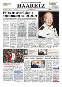 HAARETZ 02 FEBRUARY 2011