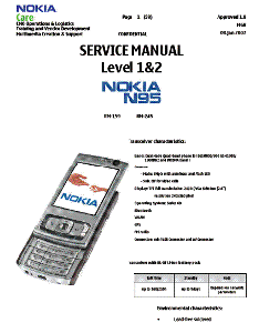 Nokia N95 Service Manual [RARE], Nokia N95 Service Manual Level I & II