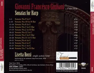 Lisetta Rossi - Giovanni Francesco Giuliani: Harp Sonatas (2012)