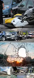 Stock Photo: Two cars crashed
