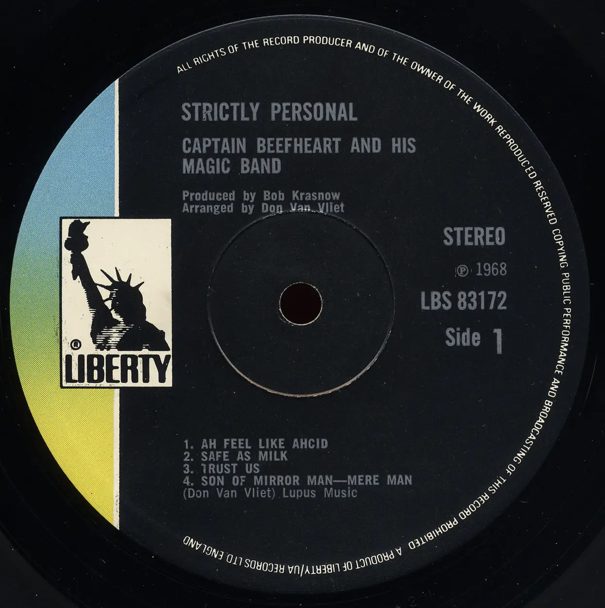 Captain Beefheart and His Magic Band - Strictly Personal (Liberty 1968) 24-bit/96kHz Vinyl Rip