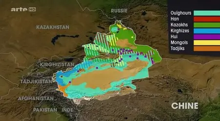 (Arte) Le dessous des cartes - Xinjiang : Le Grand Ouest chinois (2015)