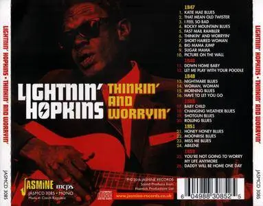 Lightnin' Hopkins - Thinkin' And Worryin': The Aladdin Singles 1947-1952 (2016) {Jasmine Records JASMCD 3085}