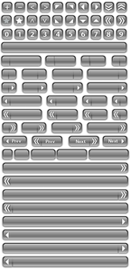 72 Free Vector Glass Buttons and Bars