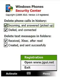 JGUI Windows PhonesSecurity Center v1.0