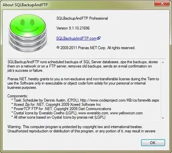 Pranas SQLBackupAndFTP Professional 9.1.10