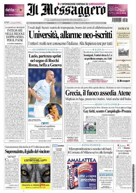 Messaggero - 24/08/09