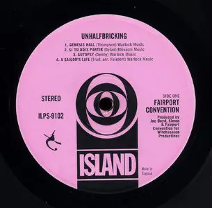 Fairport Convention - Unhalfbricking (Island 1969) 24-bit/96kHz Vinyl Rip