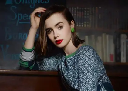 Lily Collins by Karl Lagerfeld for Barrie Fall/Winter 2014-2015 Campaign