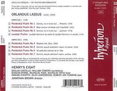 Henry's Eight, Jonathan Brown - Orlandus Lassus: Penitential Psalms (1998) 2 CDs, Reissue 2006