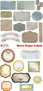 Vectors - Retro Paper Labels