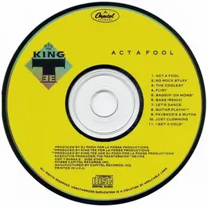 King Tee - Act A Fool (1988) {Capitol} **[RE-UP]**