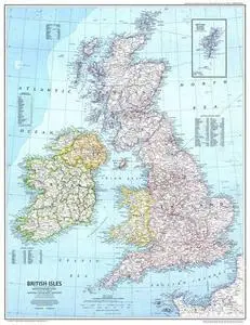 National Geographic British Isles Map