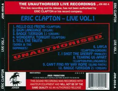 Eric Clapton - Live Vol. 1 (1993) {Bootleg}