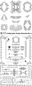 Vectors - Calligraphic Design Elements Mix 3