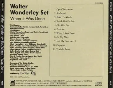 Walter Wanderley Set - When It Was Done (1968) [2018, Japan]