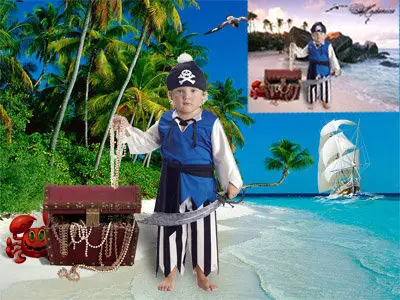 Template for Photoshop - pirate