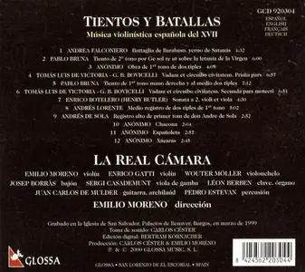 Emilio Moreno, La Real Cámara - Tientos y Batallas: Música violinística espaсola del XVII (2000)