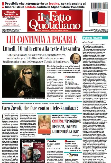 Il Fatto Quotidiano (22-01-11)