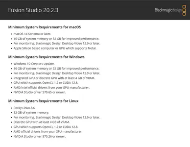 Blackmagic Design Fusion Studio 20.2.3 INTEL