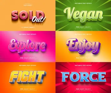 Psd text effect set part 17