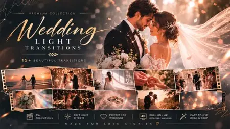 VideoHive - Wedding Light Transitions - 64621222