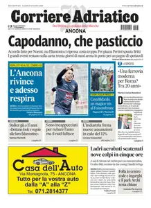 Corriere Adriatico Ancona - 25 Novembre 2024