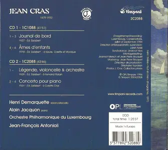 Orchestre Philharmonique du Luxembourg, Jean-François Antonioli - Jean Cras: Orchestral Works (2008)