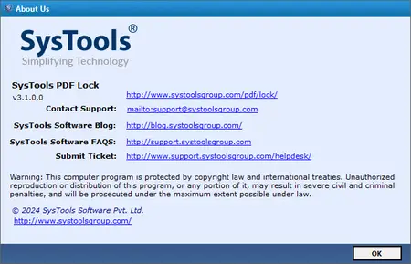 SysTools PDF Lock 3.1