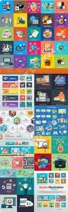Templates flat business concept vector 12