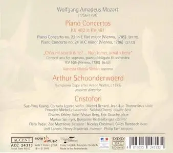 Arthur Schoonderwoerd & Cristofori - Mozart: Piano Concertos KV482 & KV491 (2016)