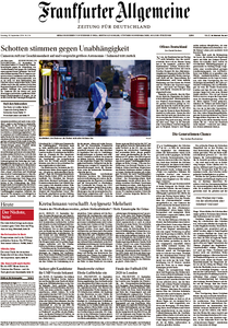 Frankfurter Allgemeine Zeitung vom Samstag, 20. September 2014