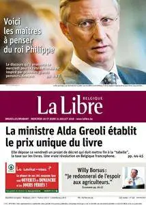 La Libre Belgique du Mercredi 20 Juillet 2016