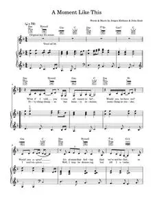 A moment like this - Leona Lewis (Piano-Vocal-Guitar (Piano Accompaniment))