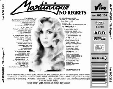 Martinique - No Regrets (1990) {Vivo/Imtrat}