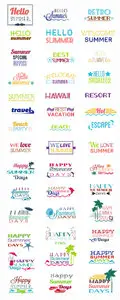 Summer Vector Elements Set 1