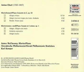 James McChesney - Anton Eberl: Piano Concerto, Piano Sonata (2001)