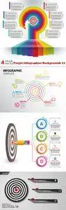 Vectors - Target Infographics Backgrounds 21