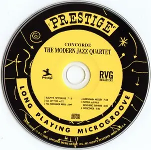 The Modern Jazz Quartet - Concorde (1955) {2008 Prestige RVG Remasters Series} [re-up]
