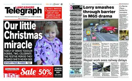 Lancashire Telegraph (Blackburn, Darwen, Hyndburn, Ribble Valley) – December 24, 2018