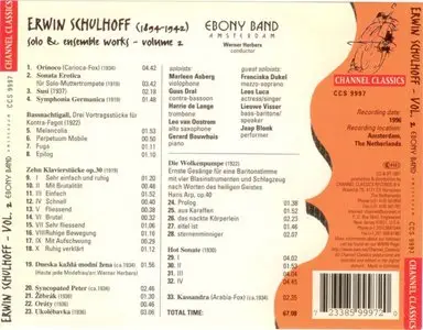 Erwin Schulhoff - Solo & Ensemble Works Vol.2 (1996)