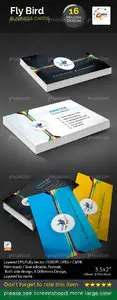 Vector Fly Bird Business Cards