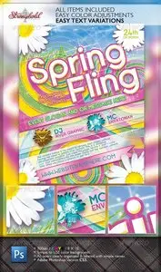GraphicRiver Spring Fling Dance Flyer Template