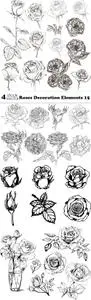 Vectors - Roses Decoration Elements 15